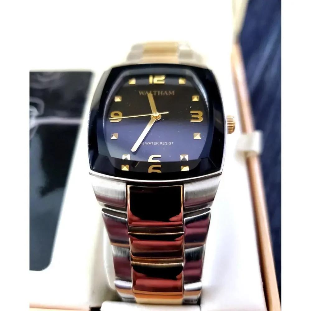 Pristine Vintage WALTHAM‎ 2 Tone 80's Retro Men's Watch
